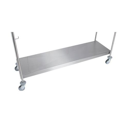 Sclessin Fonction Linge - Tablette inférieure chariot Hygicar III - Argent - 4 sacs - 51x108.5x96.5 cm