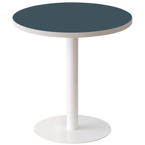 Guéridon Easy Office Bas Pied Métal Plateau Anthracite