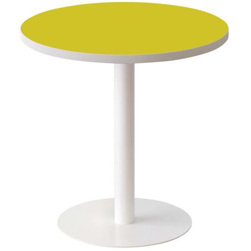 Guéridon Easy Office Bas Pied Métal Ã˜ 60 Cm Plateau Anis