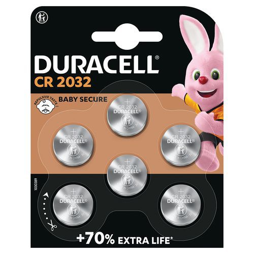 Duracell - 6 Pile bouton Lithium 2032 - Pack de 6 - Duracell