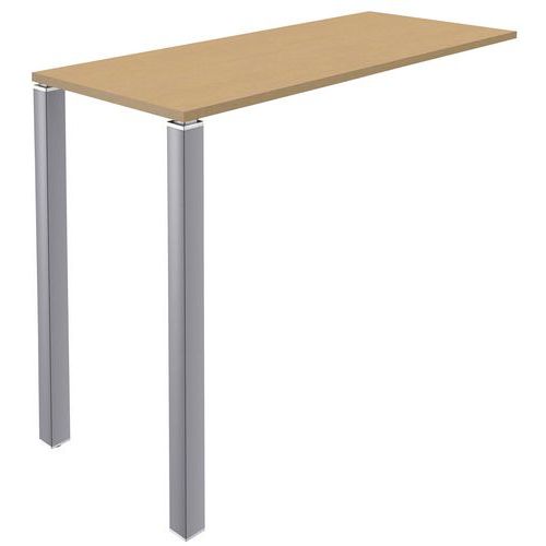 Table Lounge 2 Pieds L120 X P60 X H105 Chêne Clair / Alu