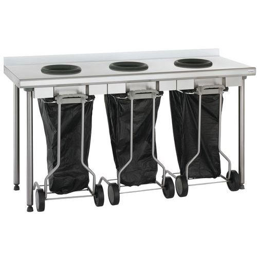 Table Murale à Dosseret Avec 3 Porte-sacs