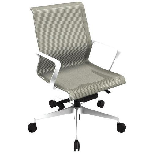 Fauteuil Direction Dinamica Bas Résil Gris R05/150 P. Blanc