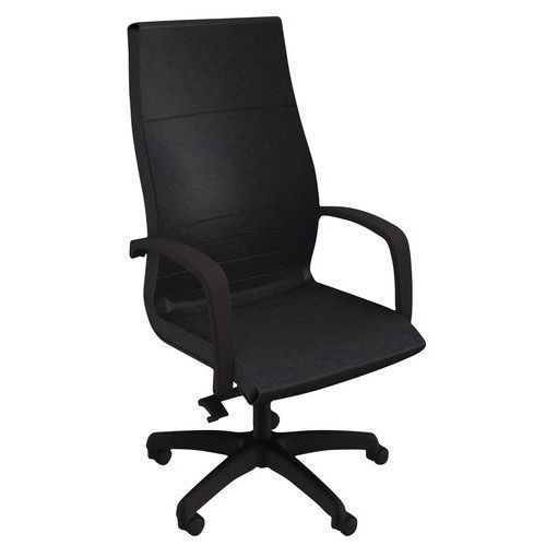 Fauteuil Dama Dossier Haut Simili Cuir M1 Noir B03/138