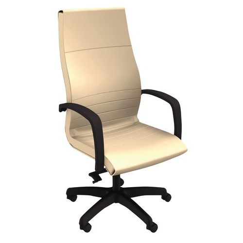 Fauteuil Dama Dos Haut Basculant Décentré Simili Cuir M1 Beige