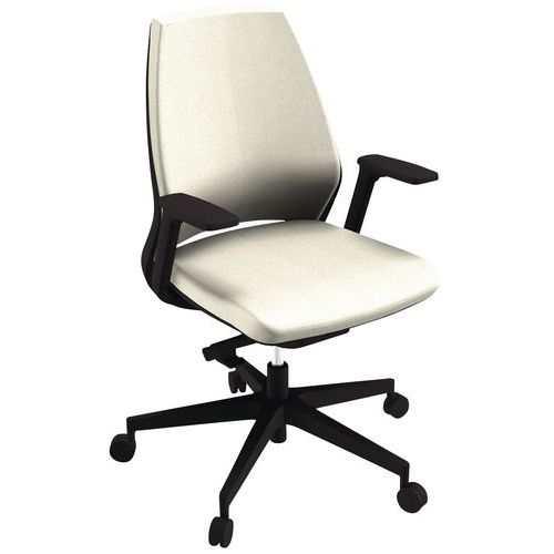 Fauteuil Oxygen Dossier Moyen Synchrone M1 Beige Pied Noir