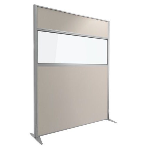 Cloison Kprim Accou. Verre/tis. Taupe Profil Argent 200x163