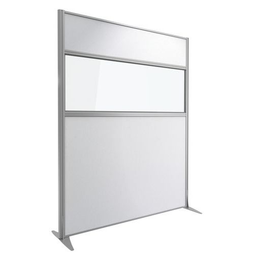 Cloison Kprim Accou. Verre/tis. Perle Profil Argent 200x163