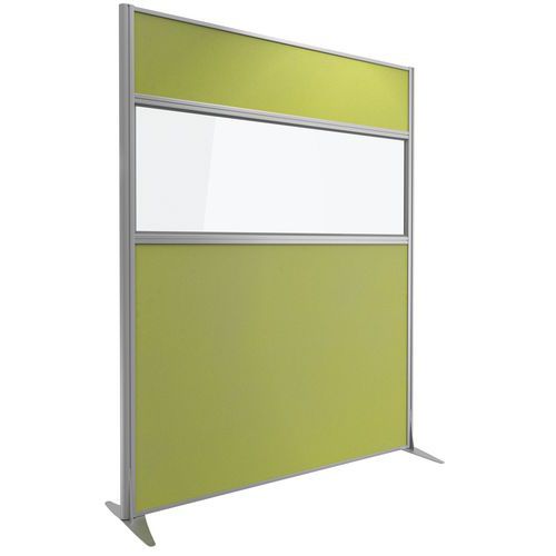 Cloison Kprim Accou. Verre/tis. Fougère Profil Argent 200x163