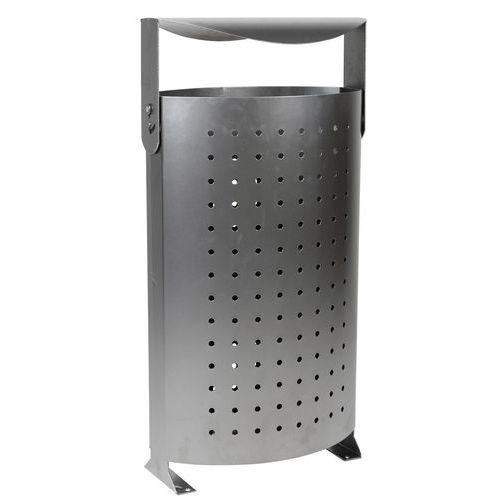 Poubelle Arcoiris Acier 85L Vert - Métal Durable - 102.5cm Hauteur - Idéale pour Espaces Publics