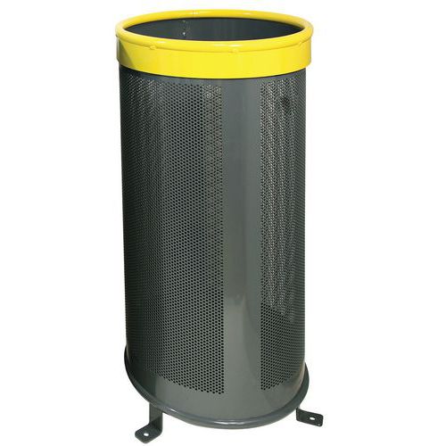 Poubelle D'extérieur Aro 110 L - Gris/jaune
