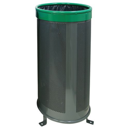 Poubelle D'extérieur Aro 110 L - Gris/vert