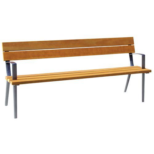 Banc Oslo 180 M Bois Exotique / Acier