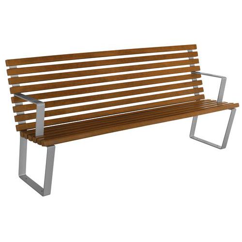 Banc Egeo 196 M Bois Exotique / Acier
