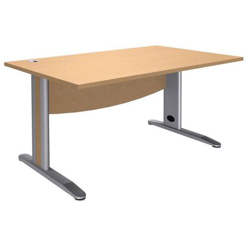 Bureau Quatuor Pied Métal 120 Hêtre/alu