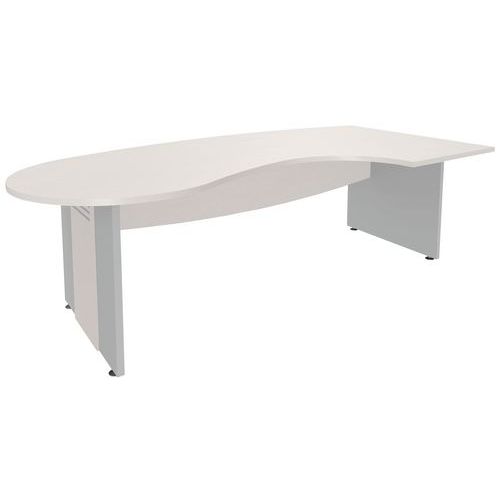 Bureau Convivial Pieds Panneaux Quatuor Retour D Blanc/aluminium