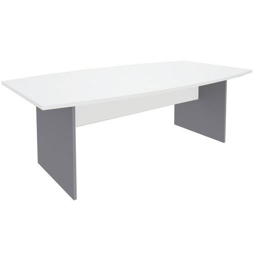 Table Quatuor Tonneau 200x100cm Blanc/alu