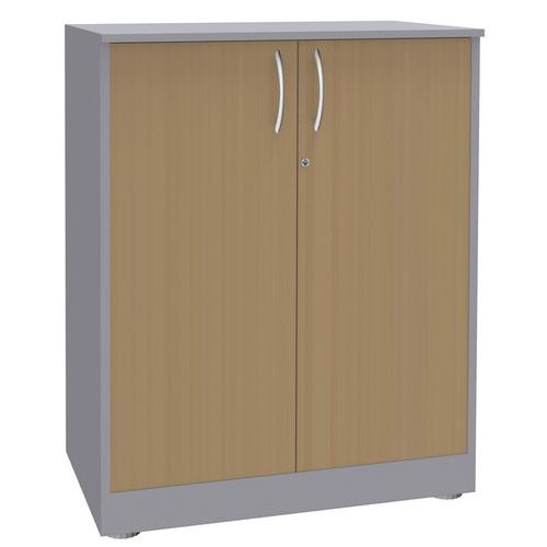 Armoire 2 Portes Battantes 80x118 Hêtre/alu