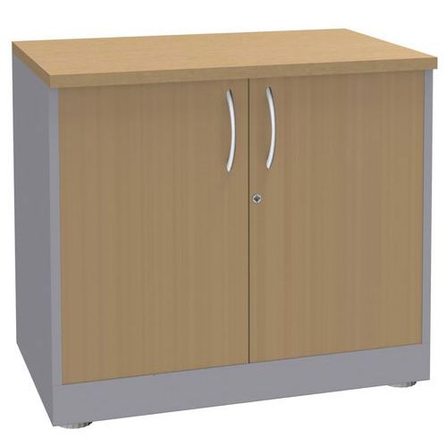 Armoire 2 Portes Battantes 80x75 Hêtre/alu