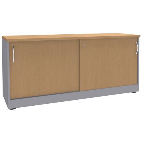 Armoire 2 Portes Coulissantes Hêtre/alu