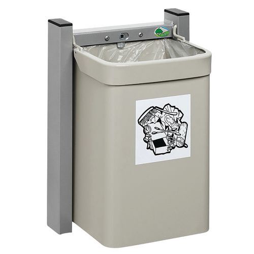 Poubelle City Murale Gris