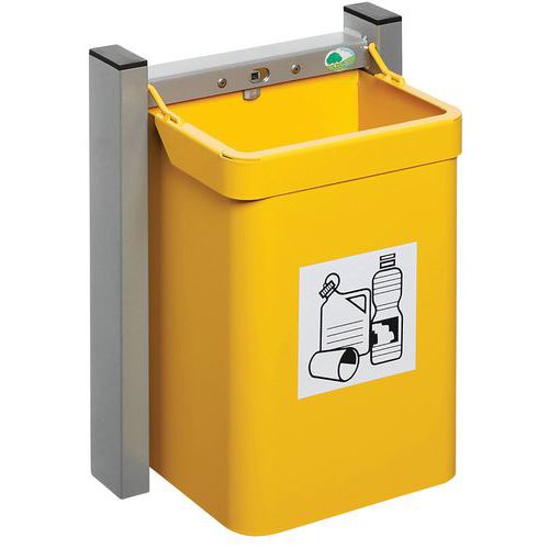 Poubelle City Murale Jaune