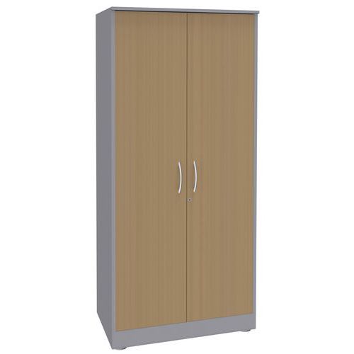 Armoire 2 Portes Battantes 80x180 Hêtre/alu