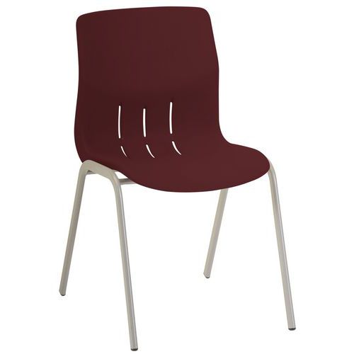 Chaises Réunion Rio M2 Pièt.oblong Alu Bordeaux