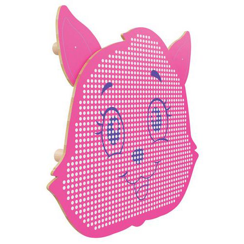 Panneau Acousti-kids Mural Modèle Chat Panneau Rose