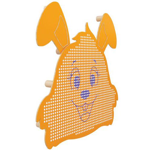 Panneau Acousti-kids Mural Modèle Lapin Panneau Orange