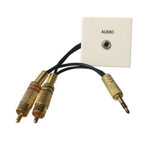 Plastron Audio Jack 35 Stéréo -<gt/> Jack Et Rca 10m