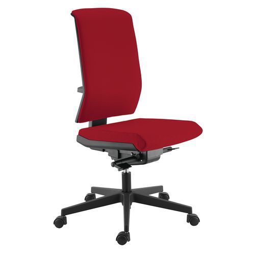 Chaise Tela Tissu Rouge Haut Dossier Synchro Plus