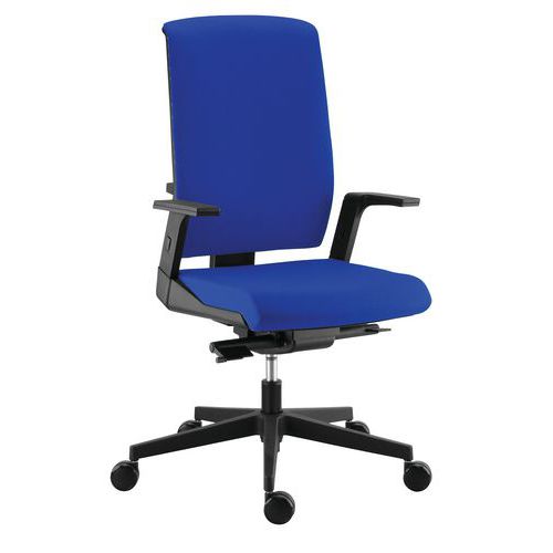 Fauteuil Tela Tissu Bleu Haut Dossier Synchro Plus