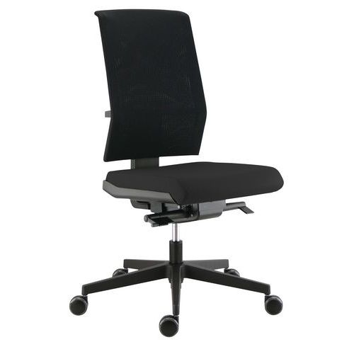 Chaise Tela Résille Assise Tissu Noir Dos Haut Synchro Plus