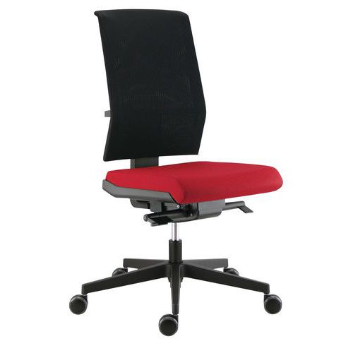 Chaise Tela Résille Assise Rouge Ht Dossier Synchro Plus