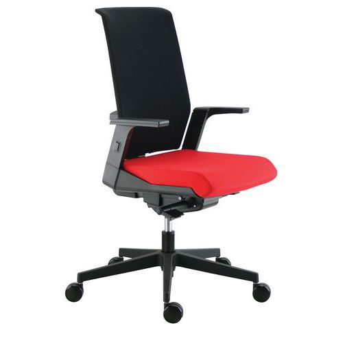 Fauteuil Tela Résille Assise Rouge Ht Dossier Synchro Plus