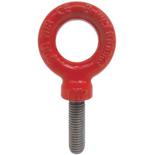 Godet - Anneau de levage mâle HR M22 - Tige longue 62mm - CMU 3000kg - Haute sécurité CE