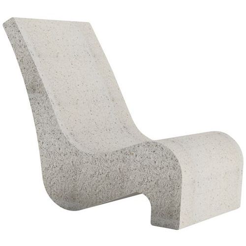 Transat St Tropez Béton Blanc Sablé - Mobilier d'extérieur Confortable et Durable - Garantie 10 ans