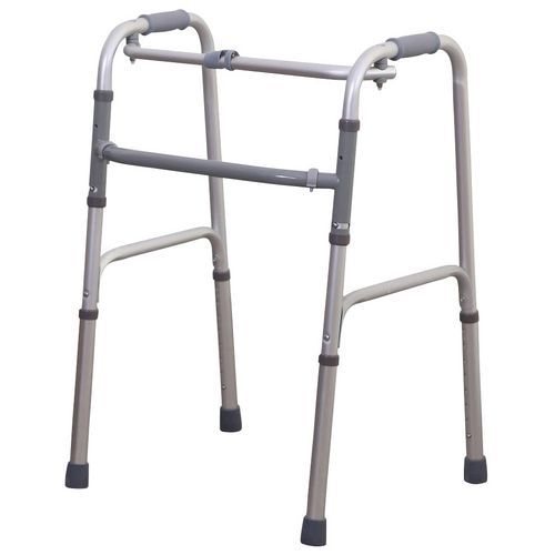 Déambulateur Pliant Articulé Gris Duralumin - 2.6kg - Supporte 110kg - Accessibilité
