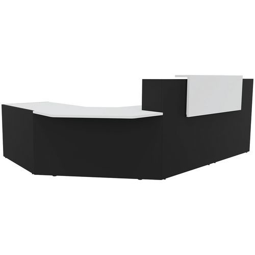 Banque D'accueil Filia+ Angle Pmr À Droite Noir/blanc