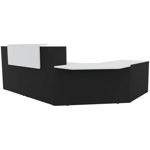 Banque D'accueil Filia+ Angle Pmr À Gauche Noir/blanc