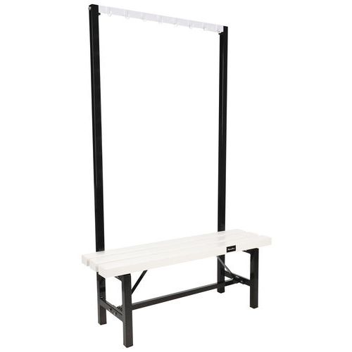 Banc Patère 1150 Mm Pvc Blanc Avec 8 Crochets