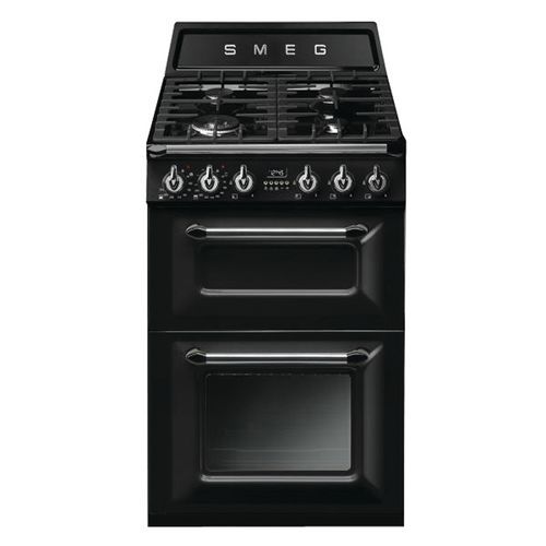 Cuisinière mixte SMEG - TR62BL - Email lisse- noir Cuisinière mixte SMEG - TR62BL - Email lisse- noir