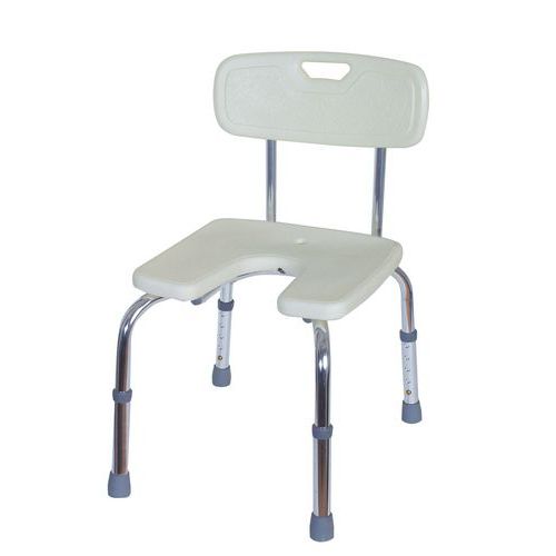 Chaise de douche Océane - Blanche - Acier - Ergonomique et Inclusive - Accessibilité