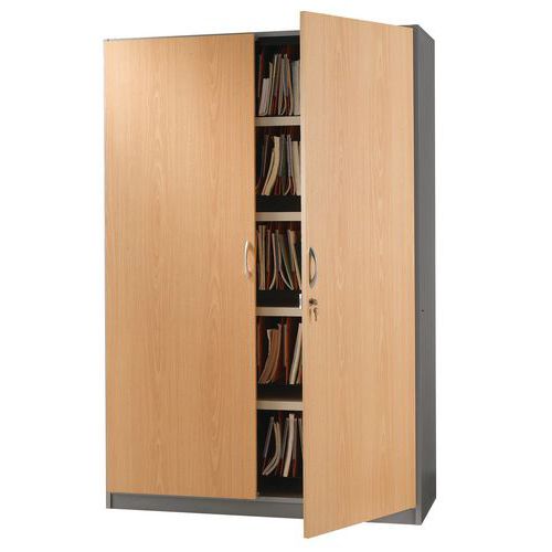Armoire 2 Portes Battantes 120x180 Hêtre/anthracite