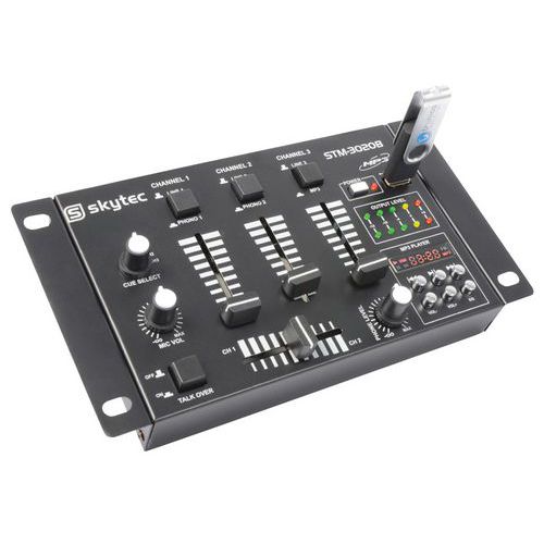 Table De Mixage 6 Canaux Avec Usb/mp3 - Noire - Stm-3020b