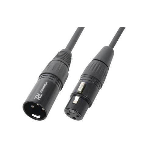 Cordon Xlr Mâle/femelle 12 M Noir - Diamète 7 Mm