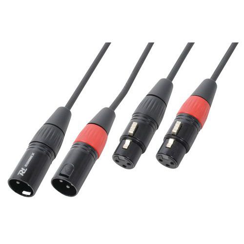 Cordon 2x Xlr Mâle - 2x Xlr Femelle 15 M