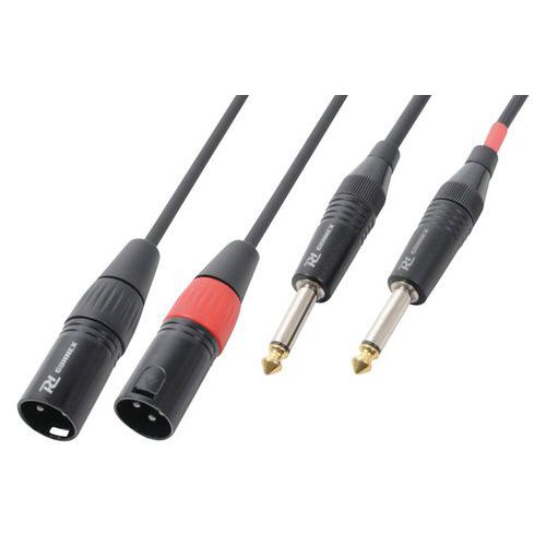 Cordon Convertisseur 2x Xlr Mâle- 2x 6.3 Mono