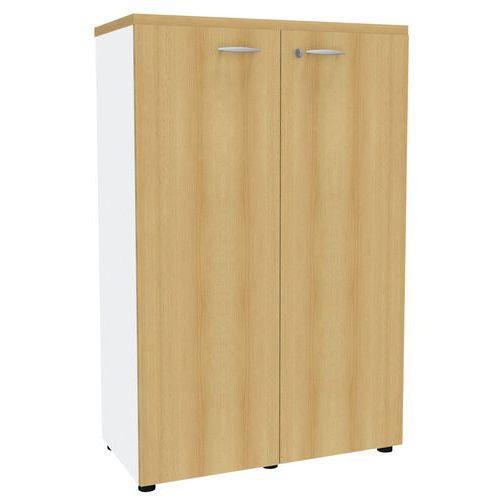 Armoire Portes Battantes L 86/h 131cms 9146 Hêtre/blanc